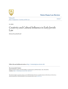 Creativity and Cultural Influence in Early Jewish