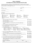 confidential health questionnaire