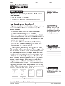 SECTION 2 Igneous Rock