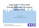 Large scale audit of CT using data from hospital Radiology