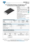 WSLP0805...18 Power Metal Strip® Resistors, Very High