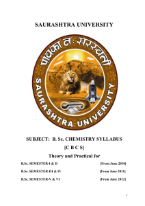 B.Sc.Chemistry CBCS NEW SYLLABUS