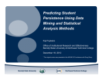 Predicting Student Persistence Using Data Mining and Statistical