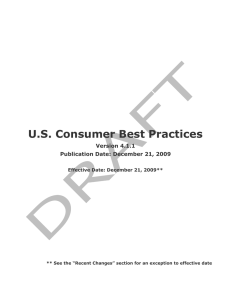 Consumer Best Practices: version 4.0