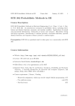 ECE 302 Probabilistic Methods in EE