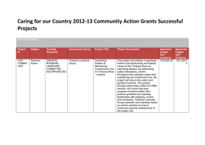 Caring for our Country 2012-13 Community Action Grants