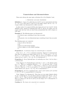 Connectedness - GMU Math 631 Spring 2011