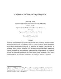 Cooperation on Climate-Change Mitigation