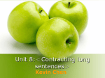 Unit 7:＜Contracting long sentences＞