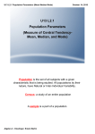 U13 L2.1 Population Parameters (Mean Median Mode)