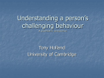 understanding a person`s challenging behaviour
