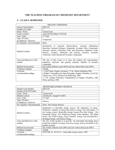 THE TEACHING PROGRAM OF CHEMISTRY DEPARTMENT