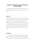 Chapter 2: Potential energy functions for protein design