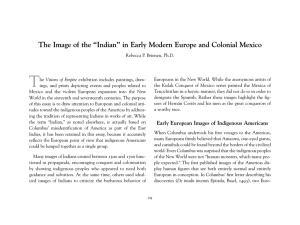 The Image of the “Indian” in Early Modern