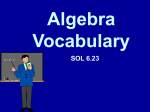 Algebra Vocabulary - schools.ccps.k12.va.us