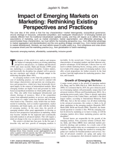 Publication : Impact of Emerging Markets on Marketing