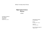 HS Physics Curriculum - Hillside Public Schools