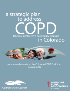 Colorado COPD State Plan - Colorado COPD Coalition