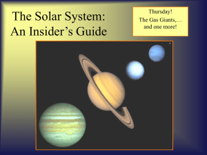 The Solar System: An Insider`s Guide
