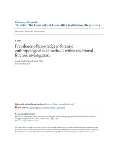 Prevalence of knowledge in forensic anthropological field