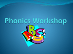 Phonics Workshop 1 - Worlingham Primary School
