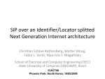 SIP over identifier/locator splitted next generation - DCA