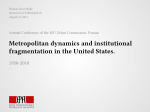 Metropolitan dynamics and institutional fragmentation in the United