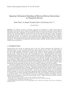Quantum Mechanical Modeling of Electron