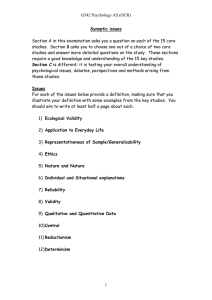 Synoptic AS and A2 Booklet