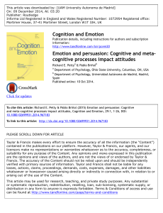 Emotion and persuasion: Cognitive and meta