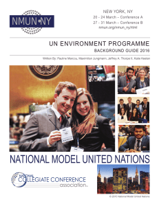 2016 UNEP Background Guide - National Model United Nations
