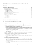 Contents 1 First-Order Di erential Equations