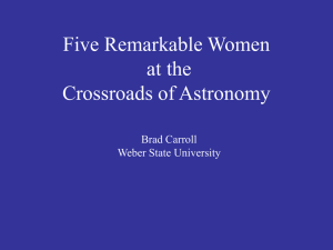 Five Women at the Crossroads of Astronomy - Physics