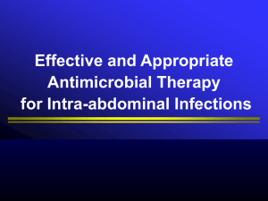 Appropriate Antimicrobial Therapy for IAI