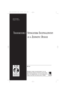 Transmissible Spongiform Encephalopathy as a Zoonotic Disease