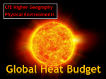 Global Heat Budget - Dalkeith High School