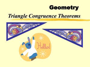 Geometry Triangle Congruence Theorems