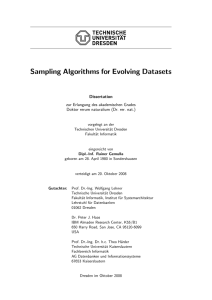 Sampling Algorithms for Evolving Datasets