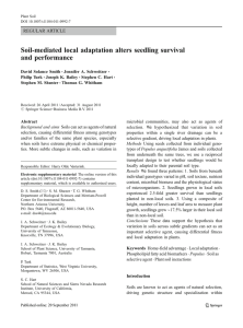 Soil-mediated local adaptation alters seedling survival and