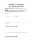 Cognitive Level of Analysis Learning Outcomes Packet C1