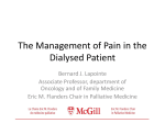 The Management of Pain in the Dialysed Patient