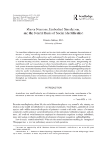 Mirror Neurons, Embodied Simulation, and the Neural Basis of