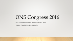 ONS Congress 2016