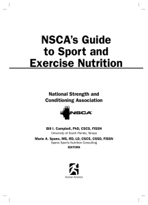 NSCA`s Guide to Sport and Exercise Nutrition