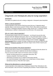 Diagnostic and therapeutic pleural (lung) aspiration