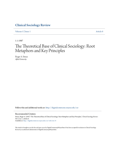 The Theoretical Base of Clinical Sociology