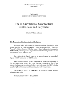 The BI-Gravitational Solar System: Center-Point