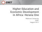 Higher Education and Economic Development in Africa: HERANA I