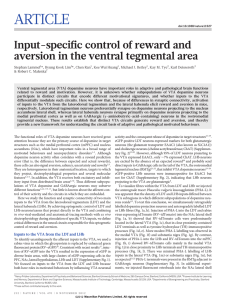 Input-specific control of reward and aversion in the ventral tegmental