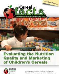 Evaluating the Nutrition Quality and Marketing of